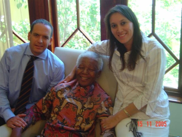 Peter Friedland and Mandela with Shamim Ebrahim (Audiologist)